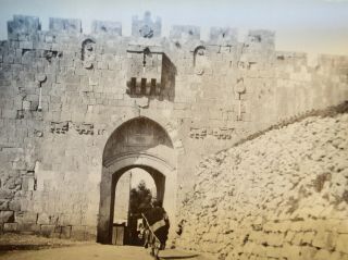 1912 Israel Antique Photo St.  Stephens Gate Jerusalem Bible Land Photo