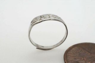 CUTE TINY ANTIQUE ENGLISH STERLING SILVER ' BABY ' RING by CHARLES HORNER 2