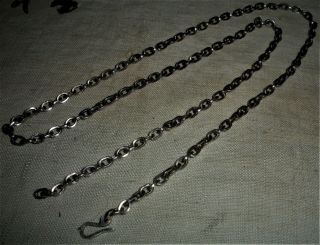 Vintage C.  1950s Navajo Sterling Silver Chain Link Necklace Mid Century Mod Vafo
