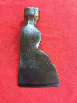 Vintage Gtw 1 & 1/2 Pound Hatchet Head With A Round Head And Nail Puller