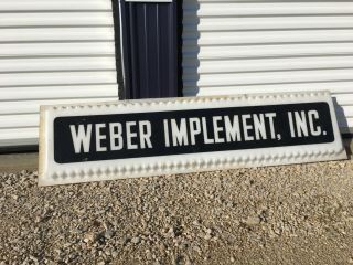 Vtg Weber farm machinery Implement display Large sign IH John Deere Idea 2
