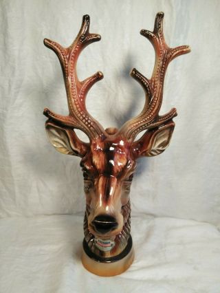 Rare Buck Decanter 10 Point Ceramic Deer Head