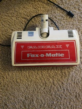 ✅ Vintage Red Fairfax Vacuum Fax - O - Matic Cleaner Nozzle Power Head E1298d 6.  A4