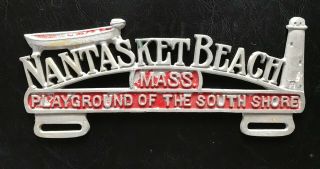 License Plate Topper Vintage - Nantasket Beach Mass.