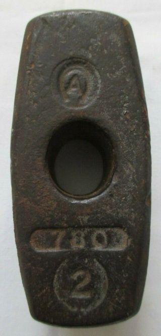Vintage Atha 780 2 Lb.  Sledge Hammer Head Blacksmithing Forging