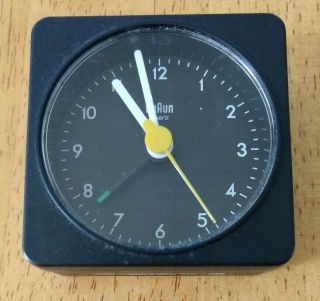 Vintage Braun Travel Alarm Clock Type 3855/ab1a.  Clock & Alarm