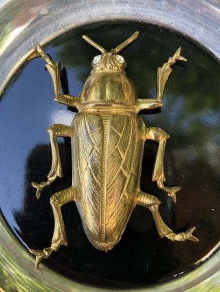 Large Antique Victorian Grasshopper Beetle Bug Brooch Pin 9ct Yellow Gold 2