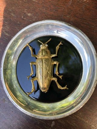 Large Antique Victorian Grasshopper Beetle Bug Brooch Pin 9ct Yellow Gold 3
