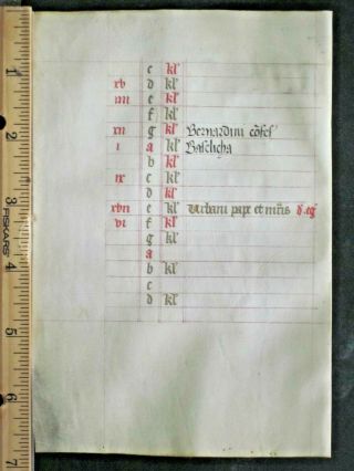 Medieval Illuminated Vellum Manuscript Lf,  BoH.  Calendar,  May,  Gold init.  c.  1460 2