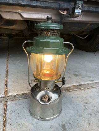 Vintage Coleman Model 242c Single Mantle Gas Camping Lantern 3/49