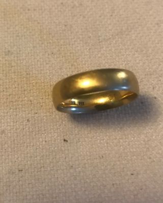 Vintage Solid 18k Yellow Gold Wedding Ring Size 6