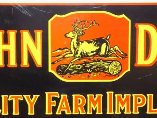 John Deere Quality Farm Implements Metal Sign 2