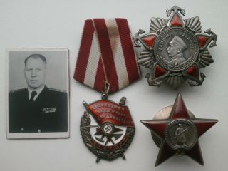 Soviet Ussr Order Nakhimov 2 Cl.  Order Red Banner Order Red Star