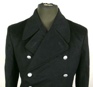 Ww2 Wwii German Army Elite Troops Black Coat Greatcoat