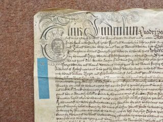 1719 Castle Leavington Yorkshire Georgian Vellum Deed Document Indenture