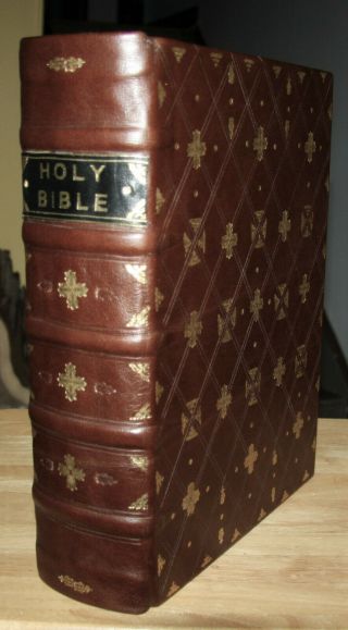 C1880 Large Antique Family Holy Bible Restored No Writting Elegant