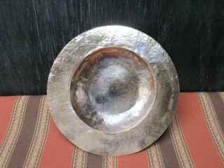 Vintage Round Hand - Hammered Copper Dish - Arts & Crafts - 7 " Wide