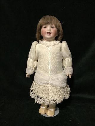 13” Sfbj Cabinet Size Antique French Laughing Jumeau Toddler Doll Marked “4”
