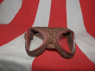 Ww2 Japanese Pilot Goggles Of A Navy Flying Corps.  Watanabe Ensign.  Very Good 3 - 1