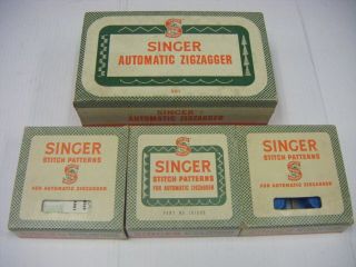 Vintage Singer Automatic Zigzagger 160986,  Stitch Patterns 161008 12 Patterns