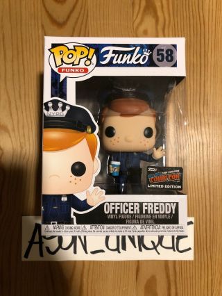Funko Pop 58 Officer Freddy Nycc 2019 Exclusive Sticker Nypd Brand