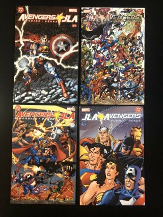 Jla/avengers (dc,  Marvel 2003) 1,  2,  3,  4 Complete Set In Nm - Busiek,  Perez