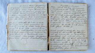 Stunning Hand Written Victorian Recipe Book Spanning 50 Years 1850s,