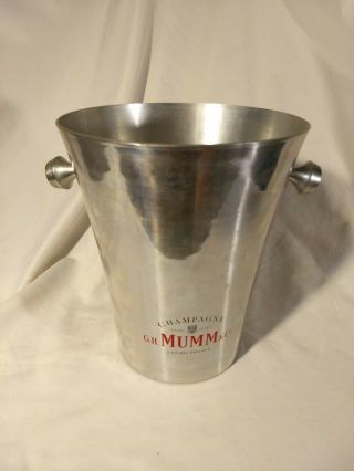 Vintage G.  H.  Mumm & Co.  Cordon Rouge Brut Champagne Ice Bucket Made In France