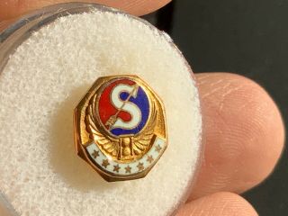 Swift Meat Packing 14k Gold 7 Star 35 Years Of Service Award Pin.  Pin