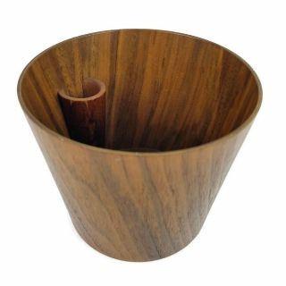 Vintage Servex Rainbow Teak Wood Nut Bowl Made In Sweden Mid Century Modern