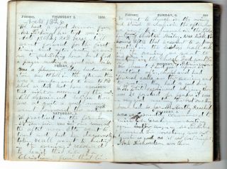 1859 Handwritten Diary Young Woman Attending Wyoming Seminary in Kingston PA 3