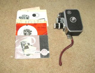 Vintage Bolex 8l Movie Camera W/ Two Kern Paillard Yvar 13mm 36mm Lenses