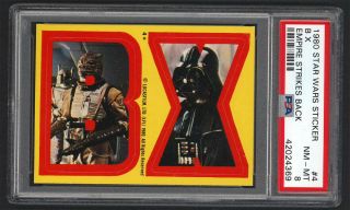 1980 Topps Star Wars Empire Strikes Back Sticker 4,  Bx Psa 8 Nm - Mt - Pop 5