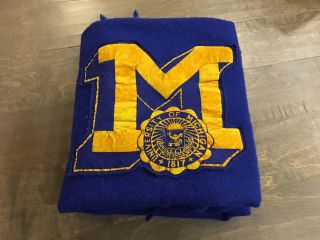 Great Vintage Pendleton Wool Stadium Blanket University Of Michigan Wolverines