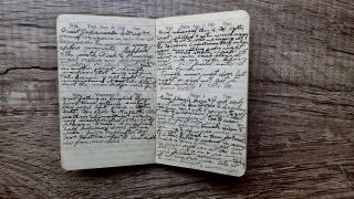 Circa 1918 Handwritten Diary Ww I Female Dancer Vaudveille Troop Travel 100 Pp