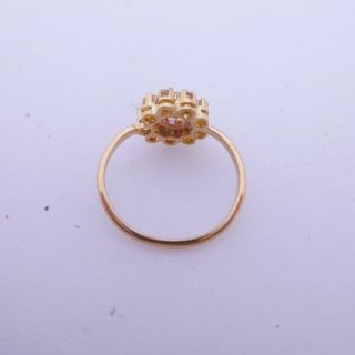 18ct gold ruby diamond ring,  cluster 3