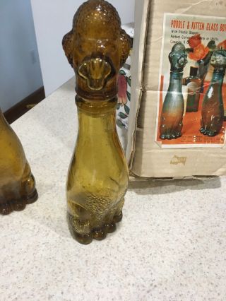 Vintage 1960’s French Poodle And Cat Liquor Decanter Set 2