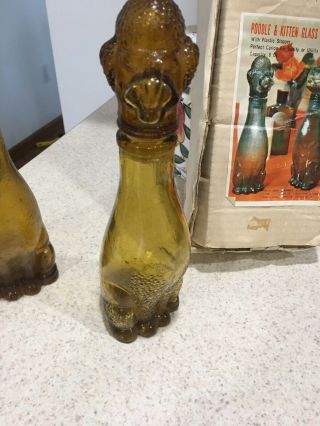 Vintage 1960’s French Poodle And Cat Liquor Decanter Set 3