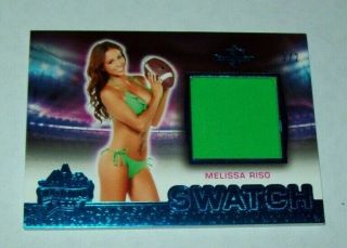 2019 40th National Melissa Riso Blue Foil Worn Swatch Bench Warmer Card