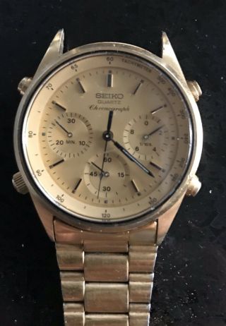 You Are Bidding On This Vintage Seiko Quartz Chronograph Mens Wristwatch