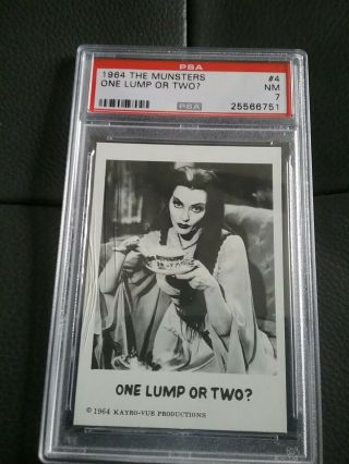1964 Leaf The Munsters 4 Psa Graded Nm7 One Lump Or Two Trading Card