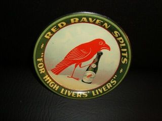 1920s Red Raven Round Tip Tray