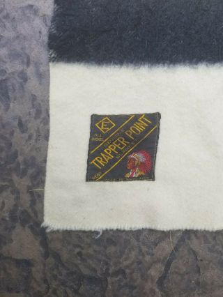 Vintage Trapper Point England All Wool 4 Points Blanket