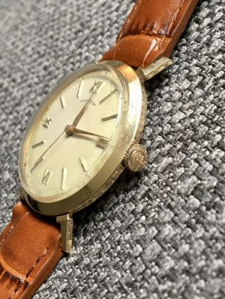 Vintage Winding AutoMatic Solid 14kt 1960’s Hamilton Thin - O - Matic Mens Watch. 3