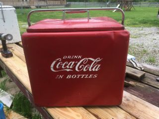 Vintage Coca Cola Cooler W/ Tray - Progress Refrigerator Co Louisville,  Ky -