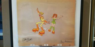 Space Ace Production Cel Signed By Don Bluth Gary Goldman Dragons Lair