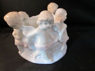 Vintage Dancing Cherubs Angels Bowl Tealight Candle Holder Hanging Bowl By Russ