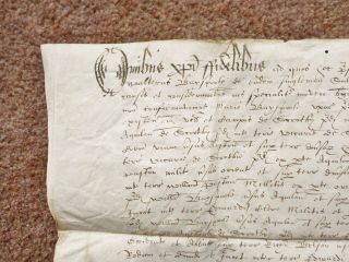 1609 Scratby Norfolk 17th Century James 1st Latin Vellum Deed Document
