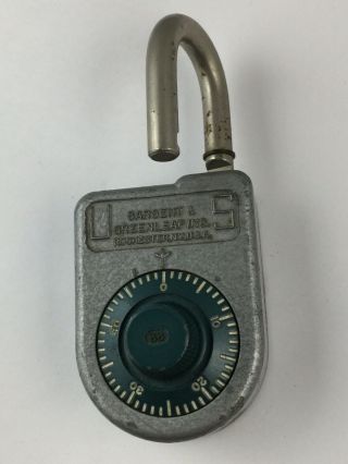 Vintage Sargent & Greenleaf Combination Lock,  Military Lock
