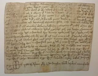 Year 1251 Middle Ages Medieval Parchment Vellum Pergamino Medieval Manuscrito